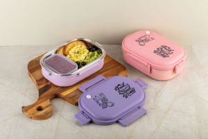 Bear Family 3 Compartment Insulated Lunch Box