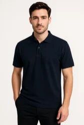 Black Plain Round Neck T Shirt