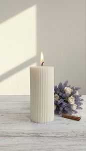 White Ripped Soy Wax Scented Candle