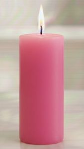 Dark Pink Pillar Candle