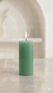 Green Pillar Candle
