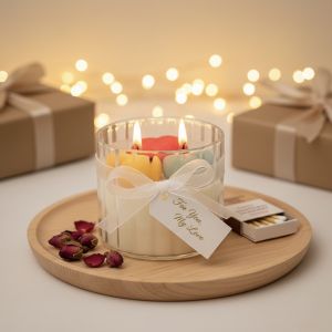 Heart Peony Jar Candle