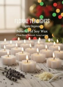 White Flower Shape Tea Light Candle
