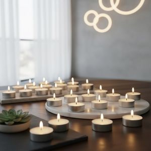 Soya Wax White Scented Tea Light Candle