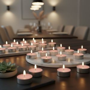 Soya Wax Pink Scented Tea Light Candle