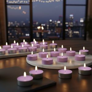 Soya Wax Purple Scented Tea Light Candle