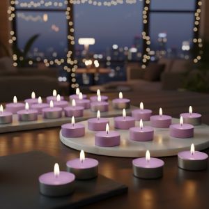 Soya Wax Purple Scented Tea Light Candle