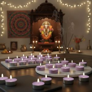 Soya Wax Purple Scented Tea Light Candle