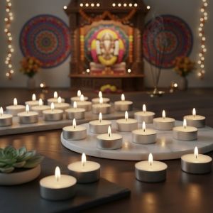 Soya Wax White Scented Tea Light Candle