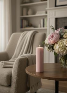 Baby Pink Ripped Soy Wax Scented Candle
