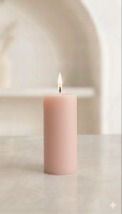 Light Pink Pillar Candle