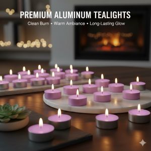 Soya Wax Purple Scented Tea Light Candle