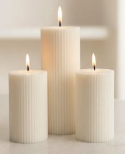 White Ripped Soy Wax Scented Candle