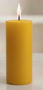 Yellow Pillar Candle