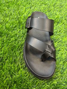 Mens Casual Cross Strap Leather Sandal