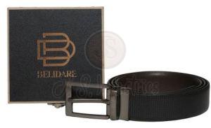 Black Full Grain Leather Belt for Men