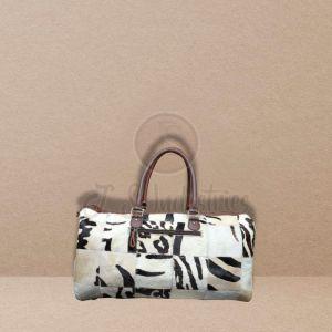 Brown Hairon Leather Duffle Bag