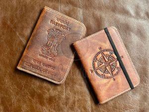 Brown Leather Passport Cover