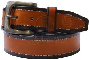 Brown Leather Pin Buckle Belt for Men