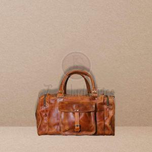 Full Grain Pure Handmade Leather Duffel Bag