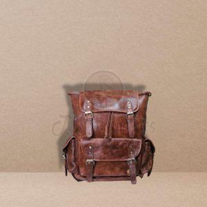 Genuine Leather Vintage Brown Rucksack Backpack