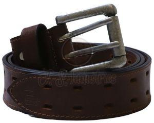 Brown Leather Double Prong Work Belt