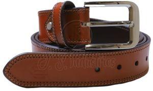 Brown  Double Stitched Leather Lined Belt