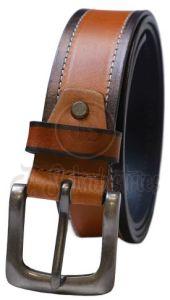 Brown Leather Pin Buckle Belt for Men