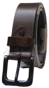 Men Crow Brown Genuine Leather Polo Belt