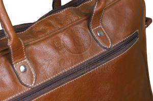 Brown Synthetic Leather Laptop Bag