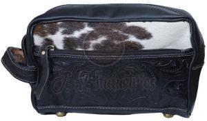 Hand Carved Leather Toiletries Bag