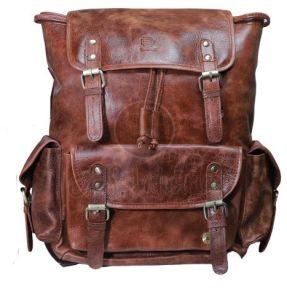 Genuine Leather Vintage Brown Rucksack Backpack
