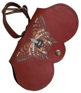 Red Leather Butterfly Design Sling Bag