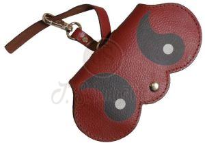 Red Leather Eye Glasses Sling Bag