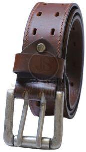 Brown Leather Double Prong Work Belt