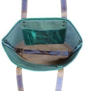 Green Hunter Buffalo Leather Tote Bag