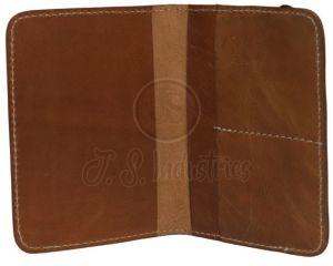 Tan Brown Genuine Leather Passport Holder