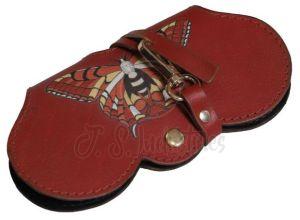 Red Leather Butterfly Design Sling Bag