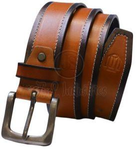 Brown Leather Pin Buckle Belt for Men