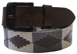 Men Crow Brown Genuine Leather Polo Belt