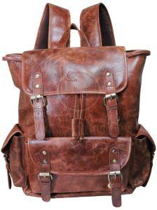 Genuine Leather Vintage Brown Rucksack Backpack