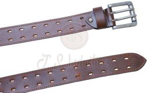 Brown Leather Double Prong Work Belt