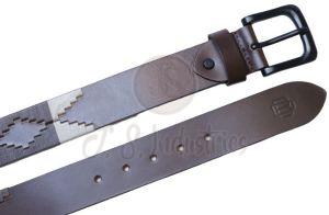 Men Crow Brown Genuine Leather Polo Belt