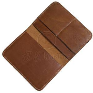 Tan Brown Genuine Leather Passport Holder