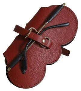 Red Leather Eye Glasses Sling Bag