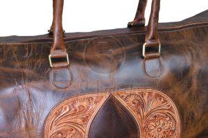Brown Leather Duffle Bag