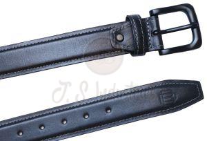 Men Black Genuine Leather Belt