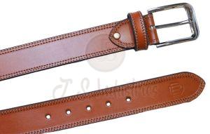 Brown  Double Stitched Leather Lined Belt