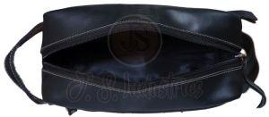 Hand Carved Leather Toiletries Bag