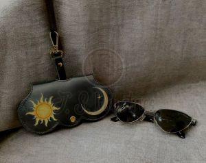 Black Handmade Leather Sling Bag